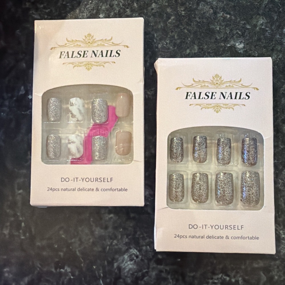 False Nails Do-IT-YOURSELF Set‎ Of Two 24 Nails Each Pack